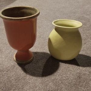 2 pottery barn vases